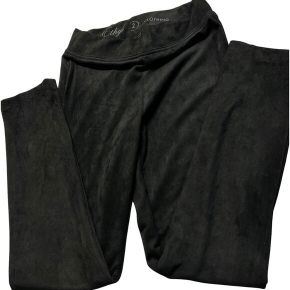 Ethyl Clothing Hadar Black Cropped Soft Pants size 2 Spandex Blend Basic - Picture 4 of 7